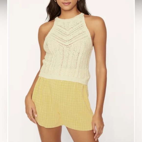 Lost + Wander Tops - NWT LOST + WANDER Natural Halter Sweater Top